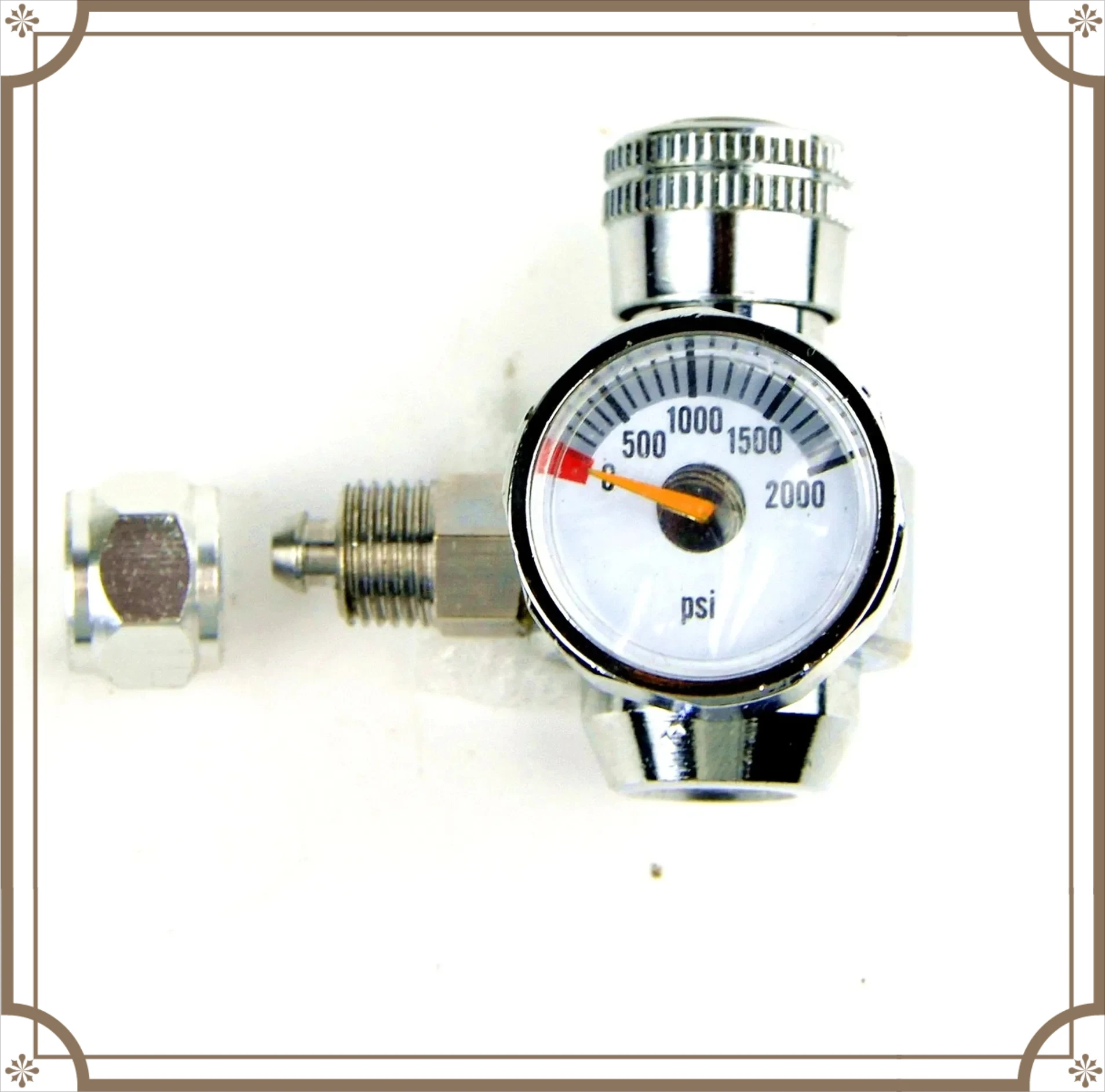0-2000PSI CO2 Gas Flow Regulator With Silicone Tube 3/8 Inch Thread Fits 12g/16g Cartridge For Aquarium & Mosquito Trap