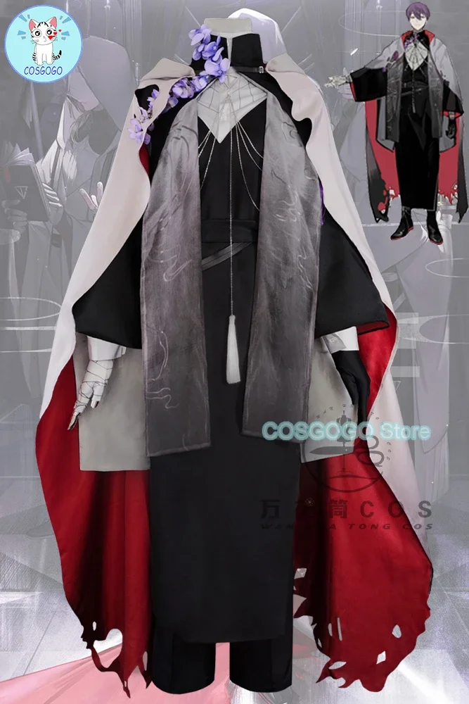 NIJISANJI Vtuber Fushimi Gaku Cosplay Costume Kanakana Cosplay Halloween Outfits Men Archbishop Robe