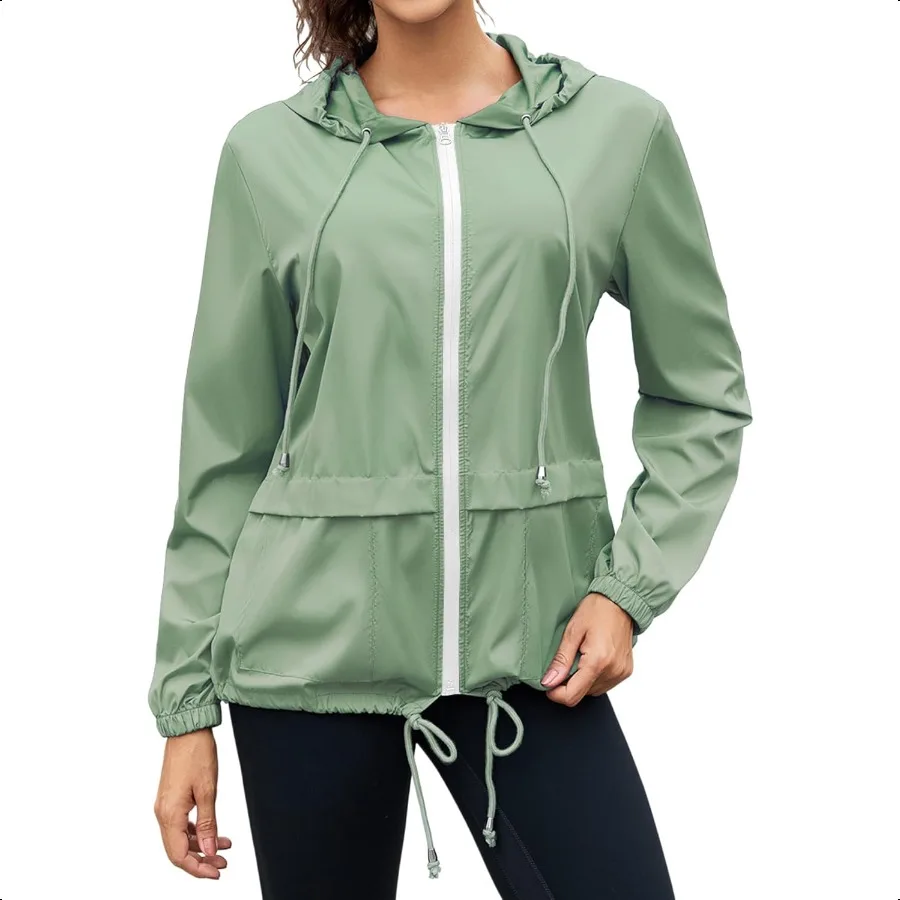 

POGTMM женские плащи легкие водонепроницаемые компактные дождевики активная уличная ветровка с капюшоном Jakcet