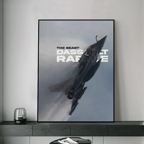 Stampa moderna su tela del jet dell'aviazione militare, potente arte della parete del jet di caccia per il regalo del poster della decorazione della casa dell'ufficio della stanza dei ragazzi
