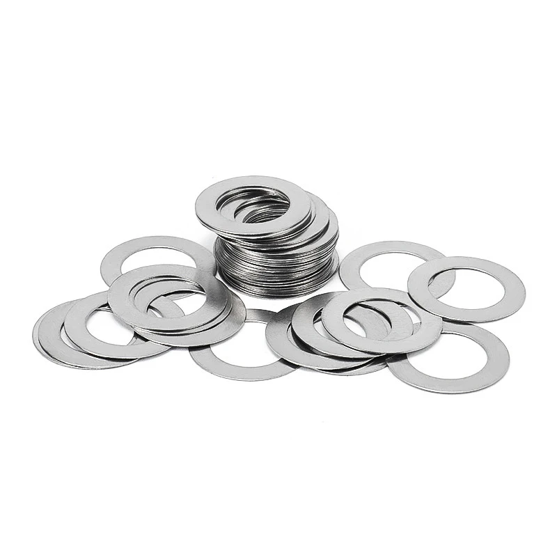 M16--M20 Stainless steel Flat Washer High precision Adjusting gasket Ultra thin shim Thickness 0.1 0.2 0.3 0.5 1mm