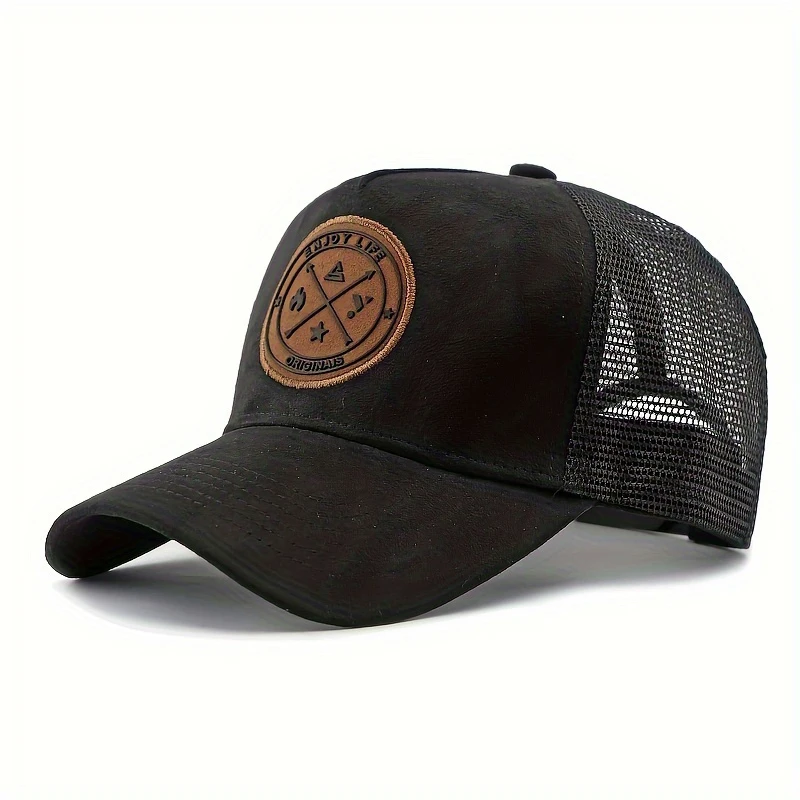 Atmungsaktive Mesh-Baseballkappe, Sommer-Sonnenschutz-Hardtop-Mütze, Outdoor-Lauf- und Sportmütze – Detail 4