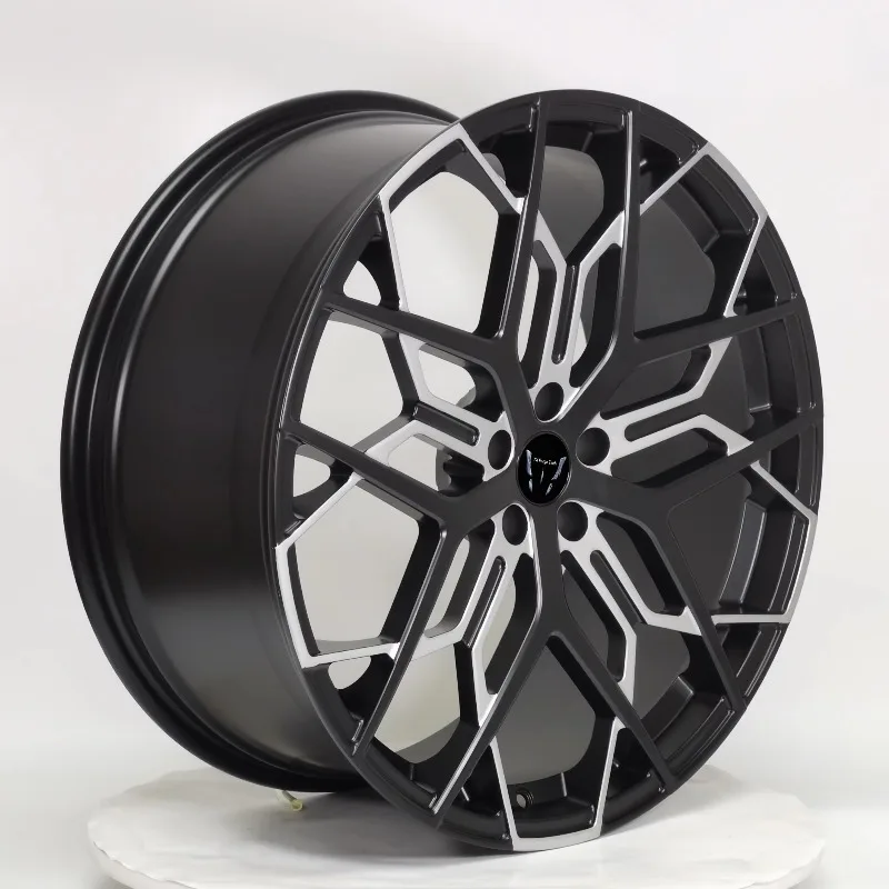 New Source Factory Sales Custom Forged Monoblock Wheels 17-19 Inch Black Mesh Design High Quality Alloy Car 40mm 25mm 30mm 100mm
