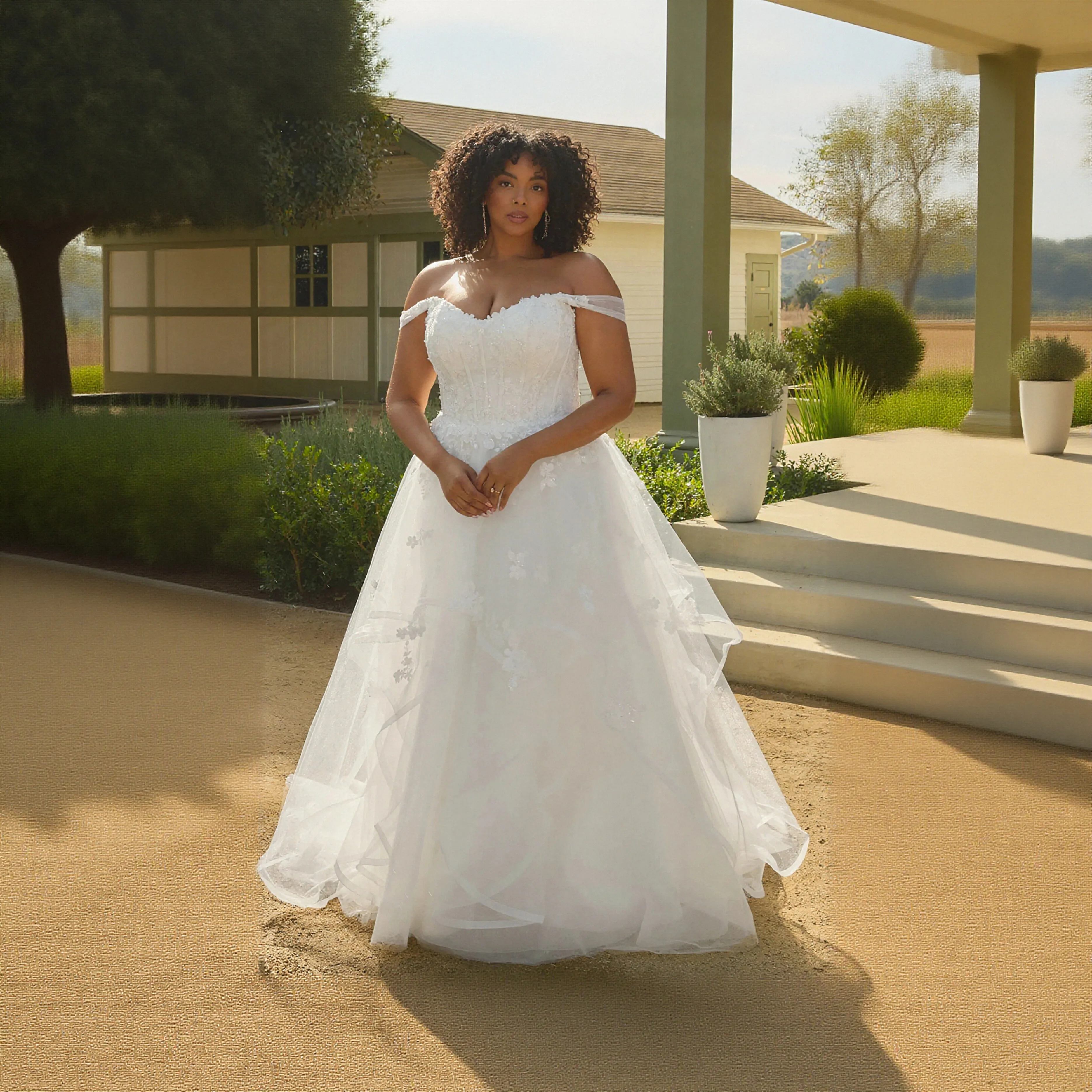 

Elegant Oversize Wedding Dress Off Shoulder Sweetheart A Line Bridal Gown with Train Vestido de Novia Talla Grande Customized