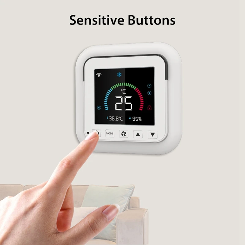 Tuya Smart Life New Wifi Thermostat DC5V Air Conditioner Thermostat Temperature Humidity Sensor