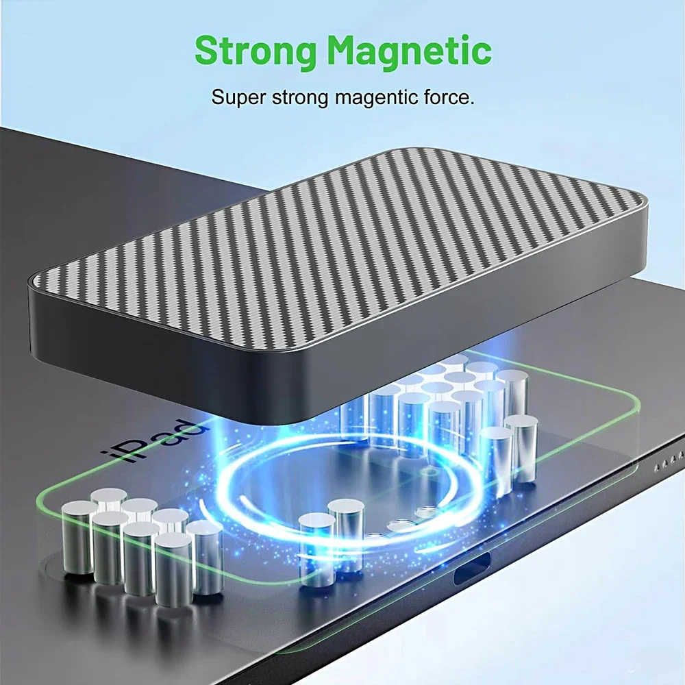 شاحن لاسلكي مغناطيسي لجهاز iPad Pro 12.9 (3rd/4th/5th/6th) وiPad Air 13 (M2/M3) فقط، موصل ذكي للشحن السريع بقدرة 18 وات Cha