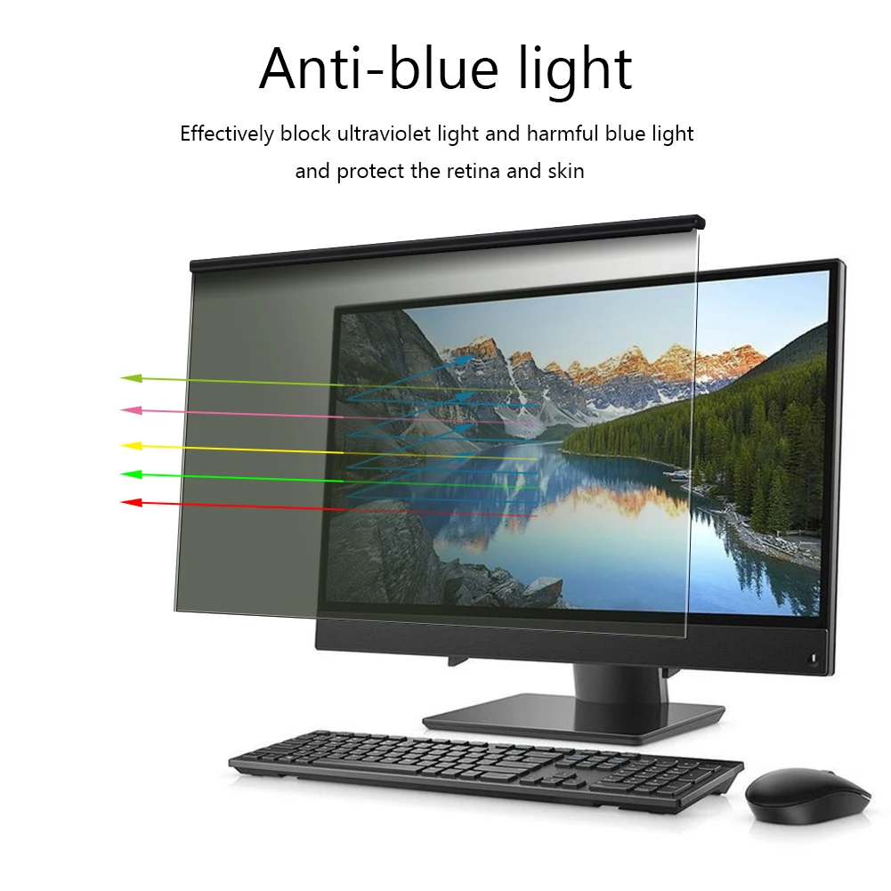 فلتر خصوصية للشاشة لشاشة الكمبيوتر ، واقي خصوصية ، مضاد للضوء الأزرق ، مانع للوهج ، شاشة نسبة العرض إلى الارتفاع ، غطاء خصوصية ، 24 بوصة