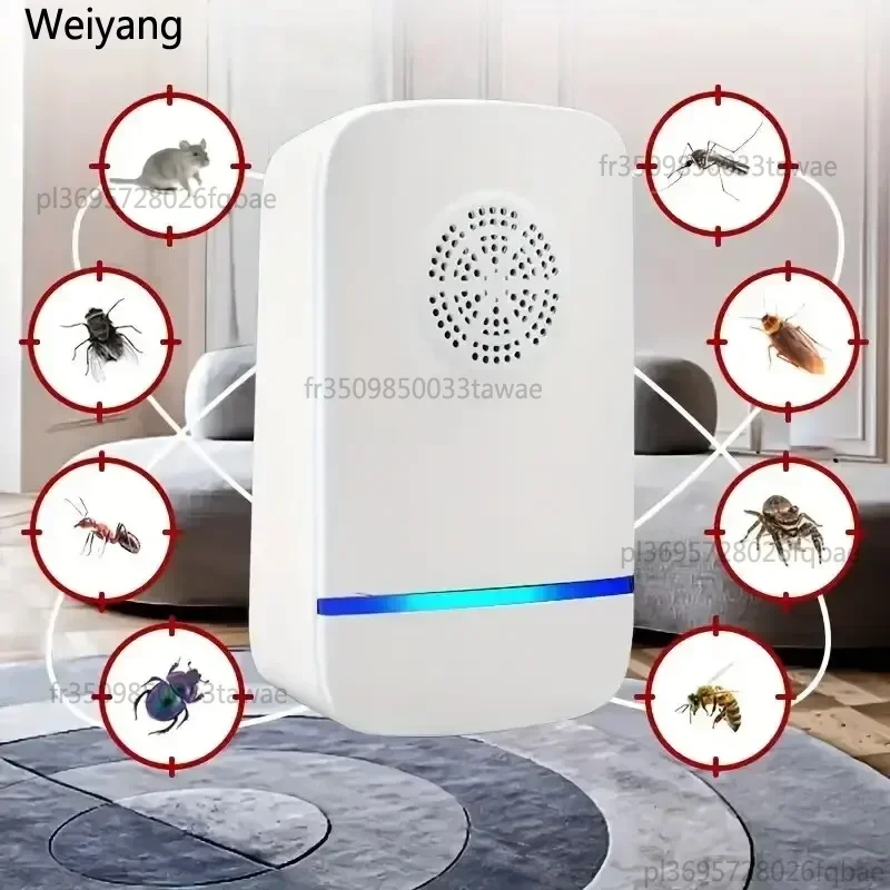 Repelente Ultrasónico de Plagas Enchufable, No Tóxico, Control de Insectos y Roedores en Interiores Contra Ratones, Hormigas, Mosquitos, Cucarachas y Arañas