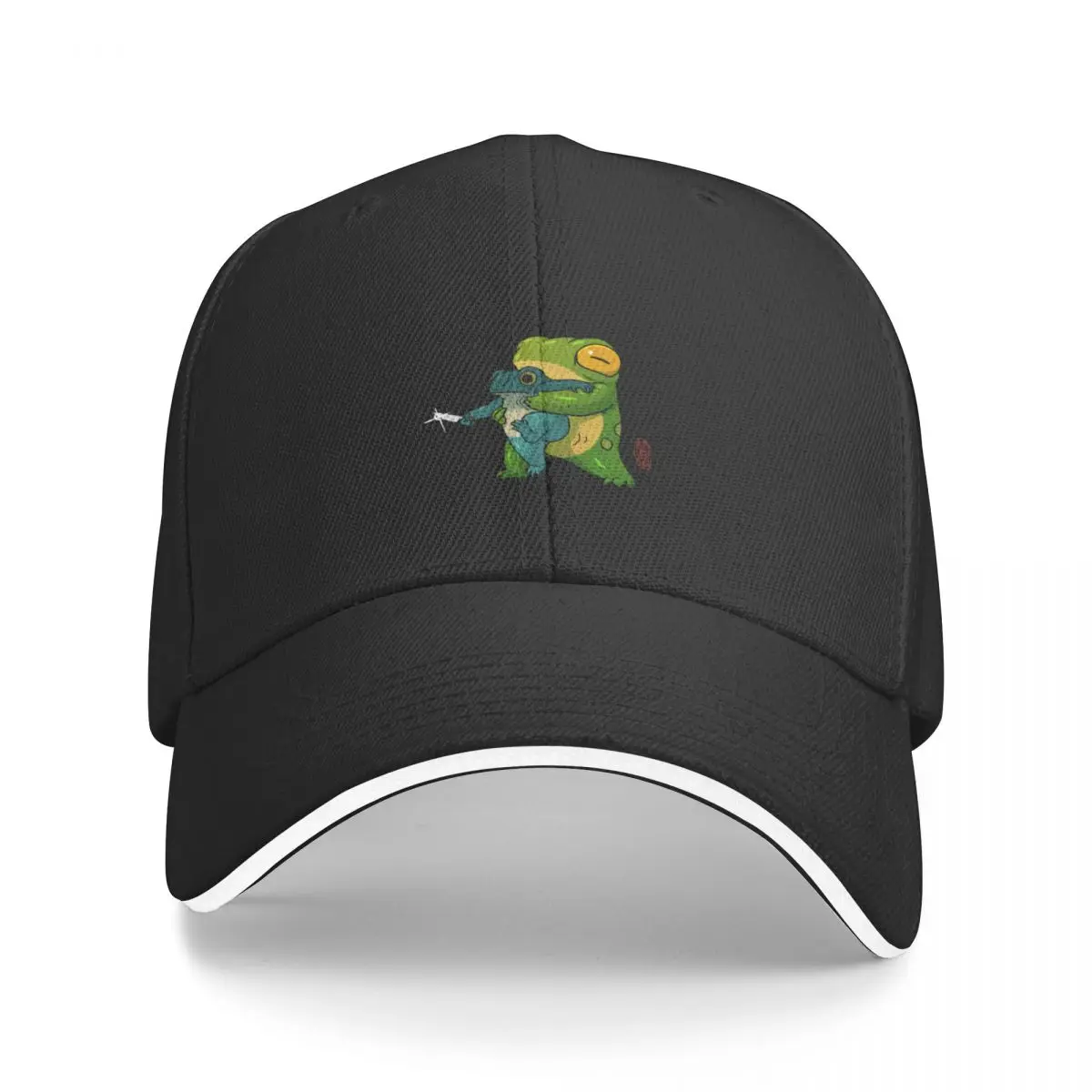 

cute stabby frog being held back let it go bro artwork asian style Baseball Cap black Hats For Women Men's