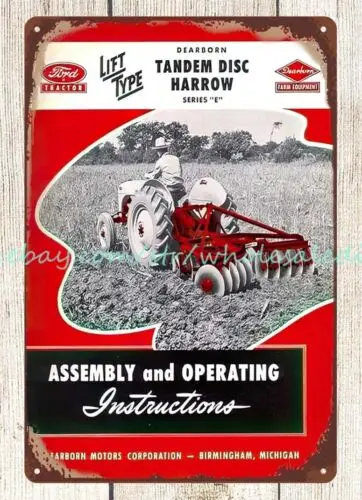 tractor farm equipment metal tin sign metal starburst wall art