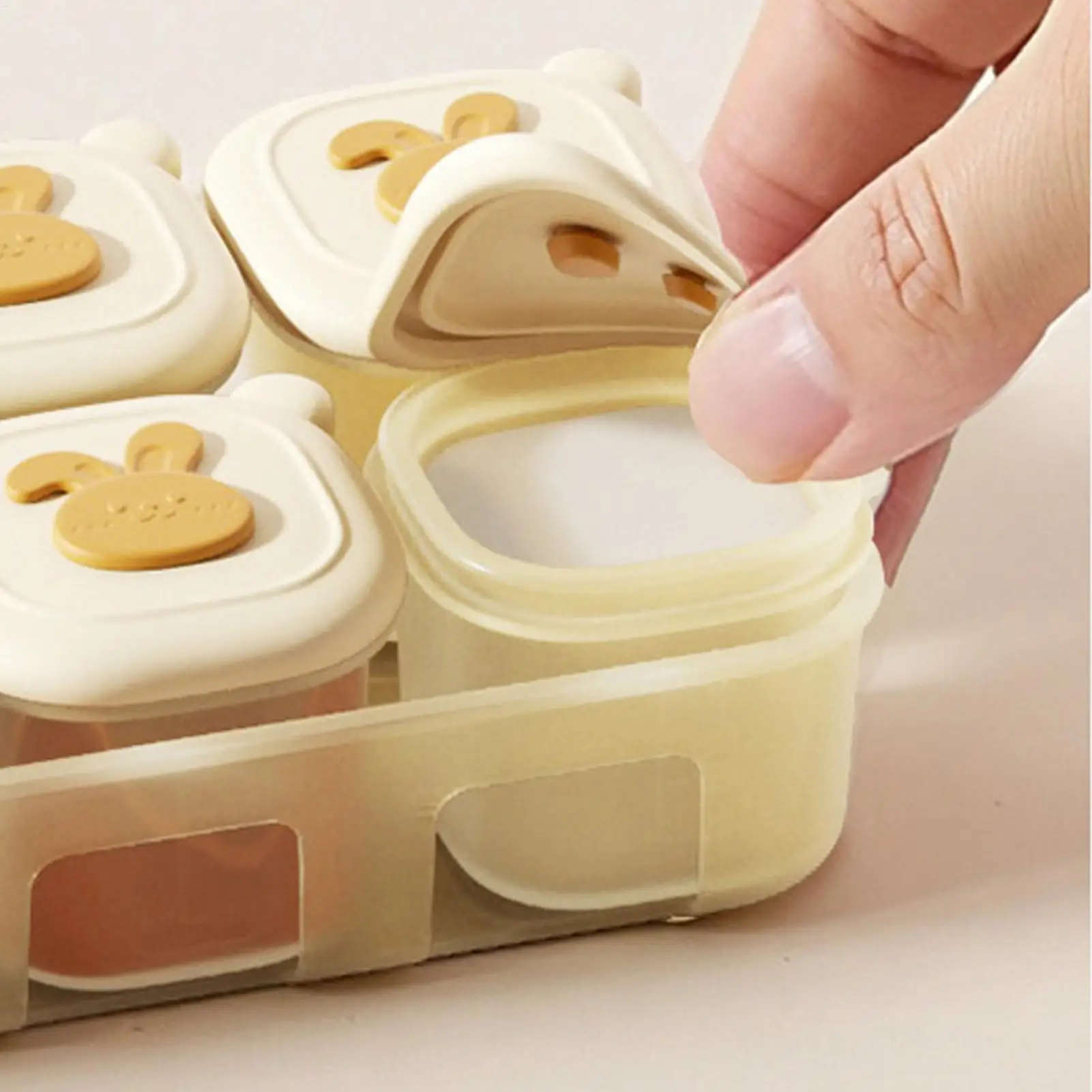 Food Cubes Freezer Tray With Lid Child Meat Puree Container Kids Puree Freezer Tray For Parents Mothers Babysitters Breast Milk