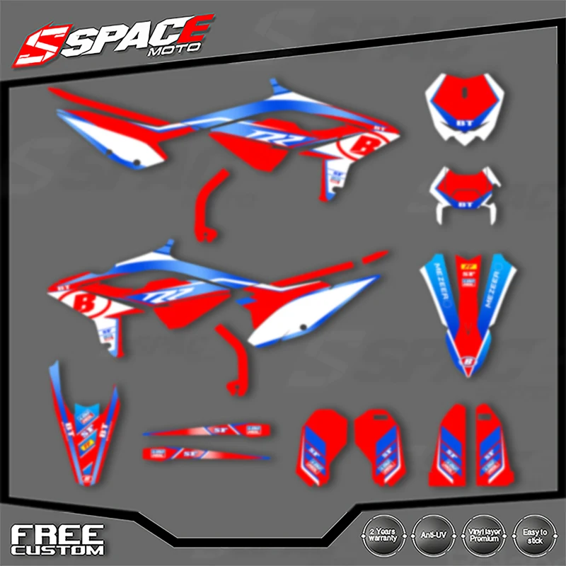 

SPACE Custom Motorcycle Graphics Background Decal for Beta 250 300 RR 2023 2024 2025 23-25 Enduro Stickers Kits 08