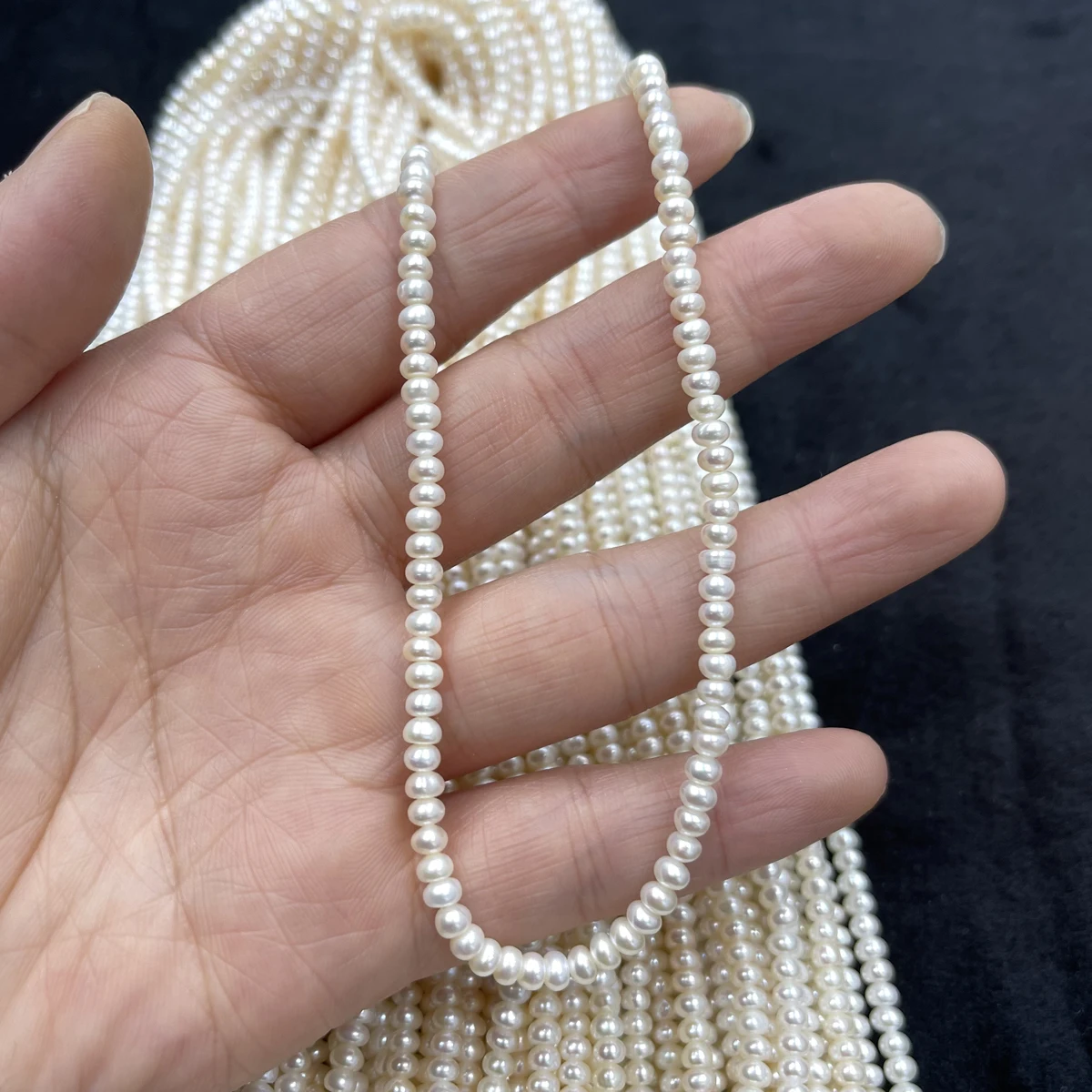 

AAA 3-4mm Exquisite Bread-Shaped Natural Pearl Semi-Finished Beads for Jewelry Making Supplies DIY Necklace Bracelet Accessories