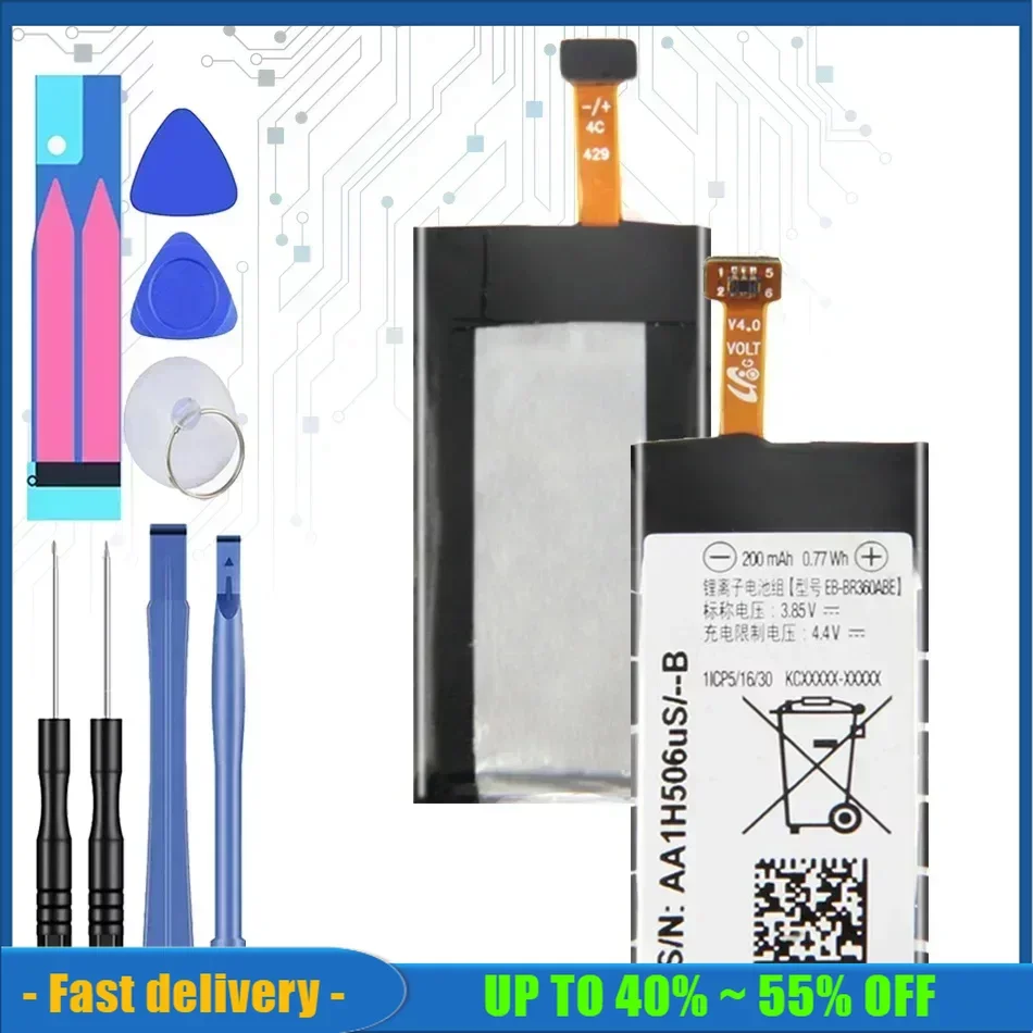 EB-BR360ABE EB-BR365ABE Battery For Samsung Gear Fit2 Fit 2 R360 Fit2 Pro Fitness SM-R365 R365 Gear Fit 2 Pro Watch 200mAh