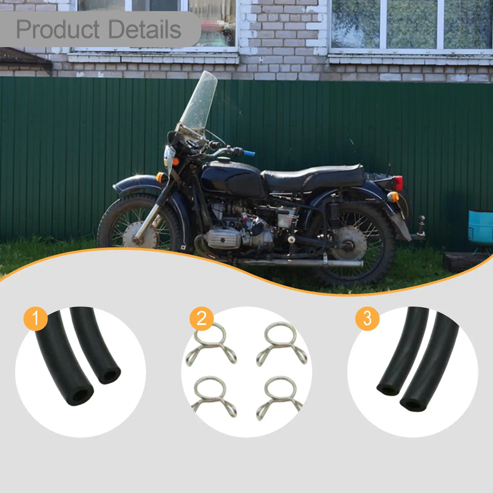 قطع غيار خزان الوقود خط الغاز خرطوم عدة أنابيب النفط ومقاطع الأنابيب المطاطية لإصلاح دراجة نارية 125CC 150CC