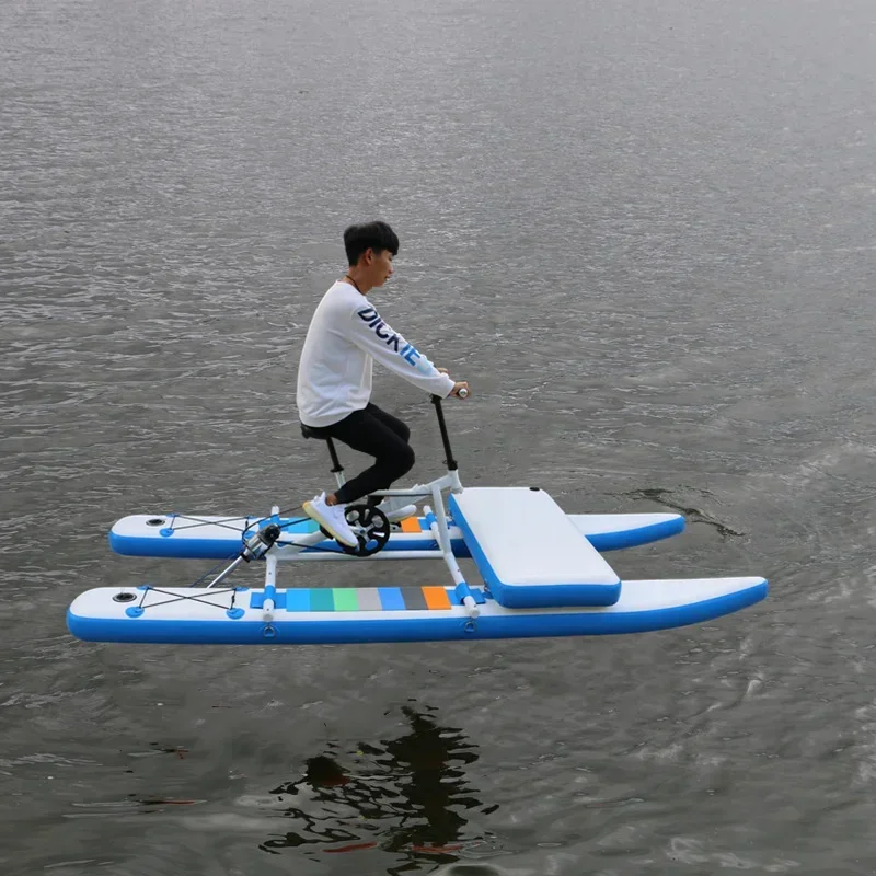 

Water Bike 2021 New Design Adult Pedal PVC Inflatable High Quality Single Bike Leisure Equipment Water Pedal Boats for Sale