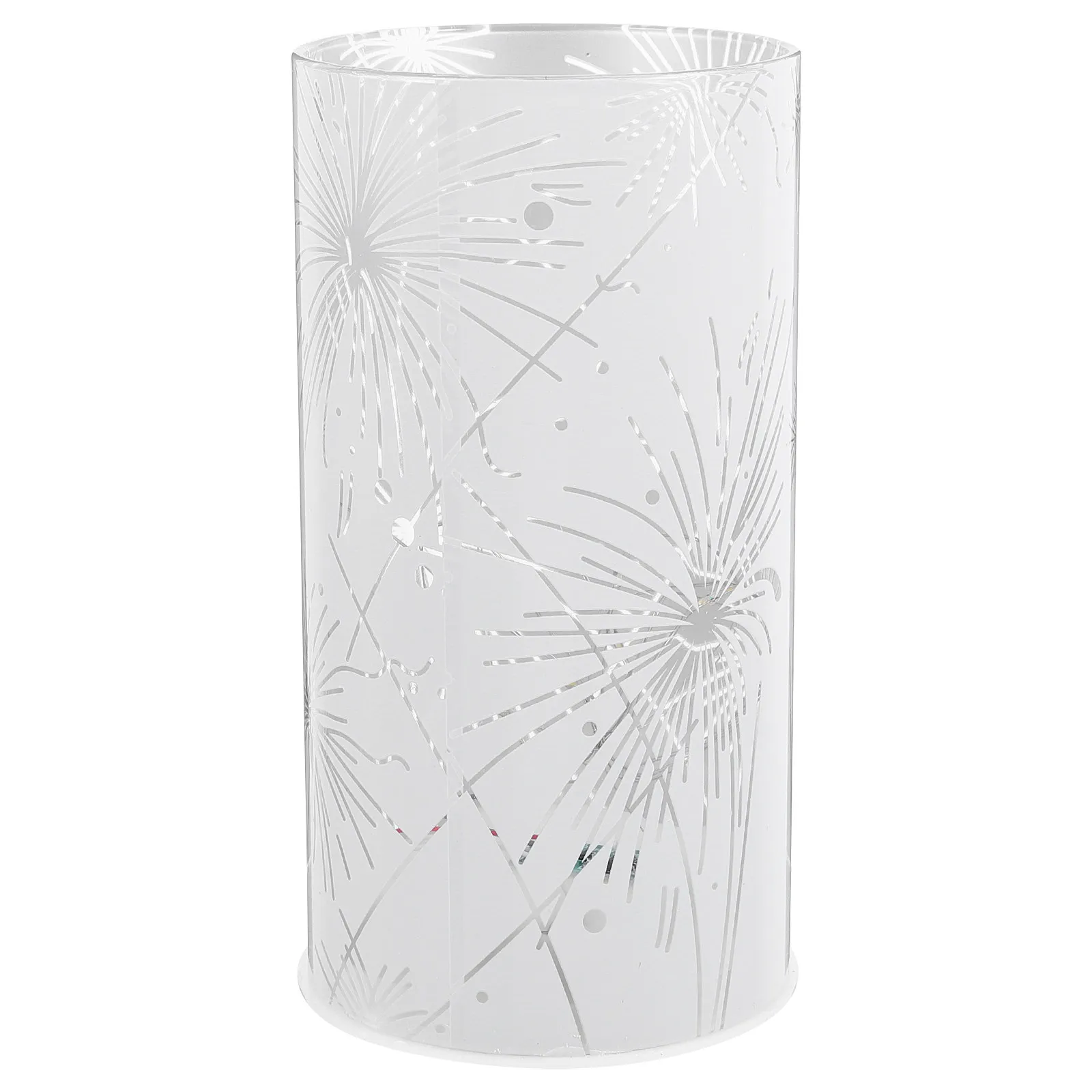 250Th Independence Sparkler Hurricane Lantern Flameless LED Twinkling Glass Pedestal for Fourth of July Patriotic Table Decor