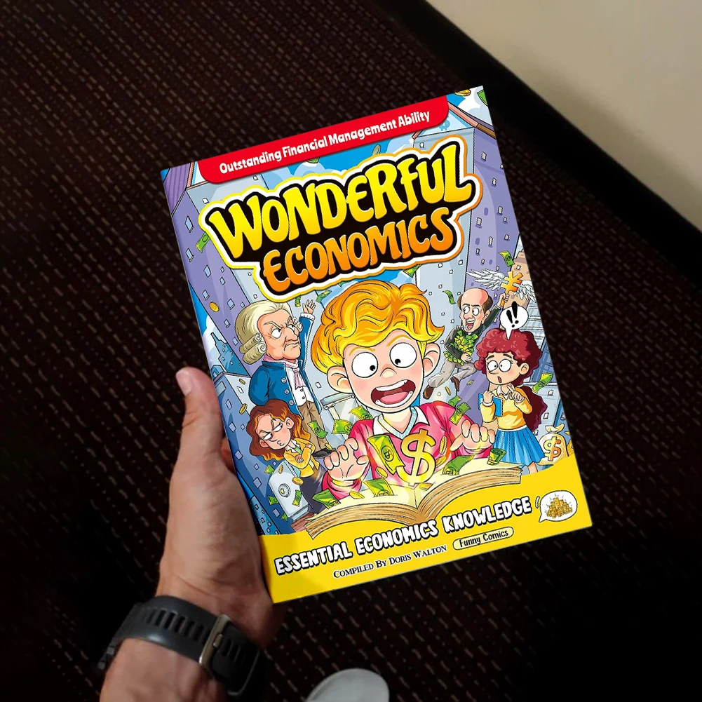 Comic Book "Wonderful Economics" for Beginners, Fun Financial Literacy for Kids & Teens, Easy Money Management Guide to Learn