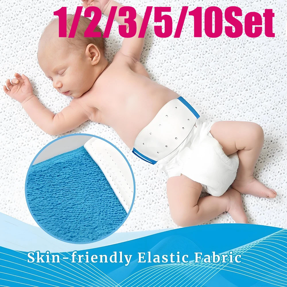 

1/3/5/10Set Infant Inguinal Umbilical Hernia Belt Navel Support Stickers Treatment Newborn Baby Belly Button with 3 Hernia Pad