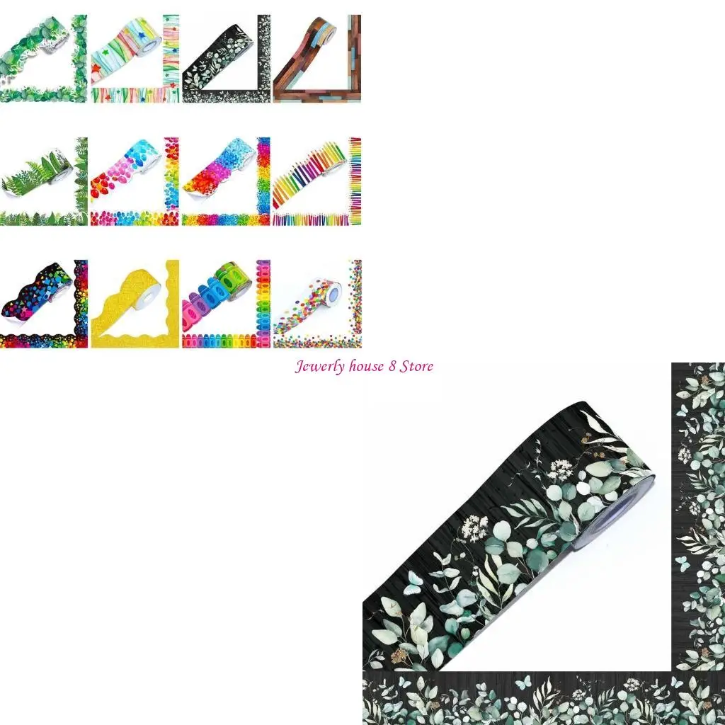 

Красочная точечная отделка, граница, доска объявлений, граница, самоклеящаяся граница, декор для классной комнаты, наклейка на