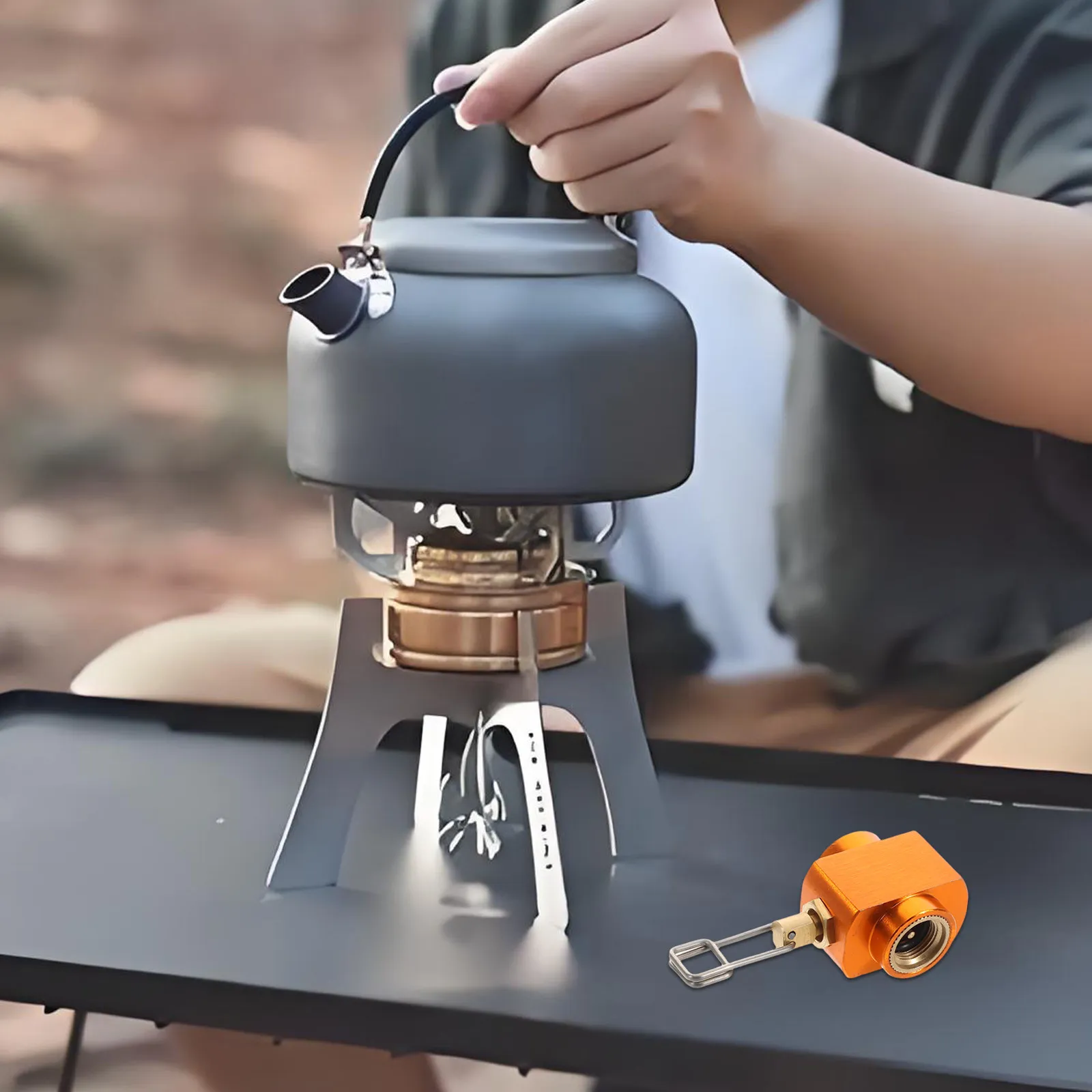 

Портативный адаптер для заправки изобутаном, инструмент для перекачки газа из баллонов, для походных плит, экономитель заправки пропановых баллонов