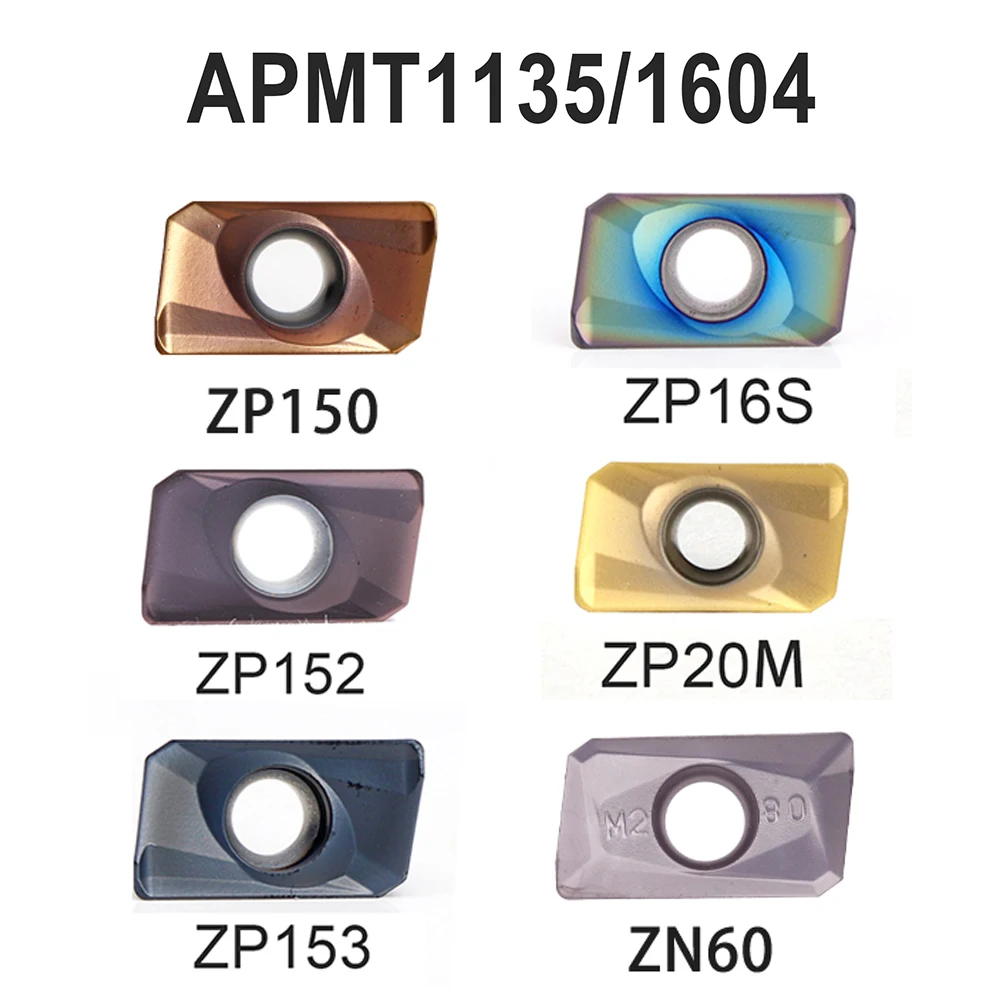 Image of MZG 10 Stück APMT1135 APMT1604 DU H2 M2 ZP152 ZP153 ZP20M Hartmetall-Fräseinsatz kann mit BAP300R BAP400R Werkzeughalter installiert werden.