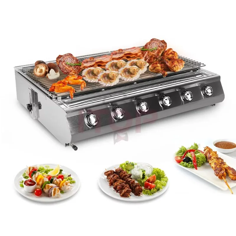 Outdoor kitchen bbq grill garden party  grills Party Smokeless LPG Barbecue Machine  BBQ Grill