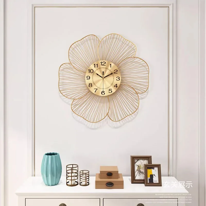

Modern Luxury Wall Clock Elegant European Design Extra Large Silent Hanging Clock For Living Room Dining Room Bedroom Home Decor