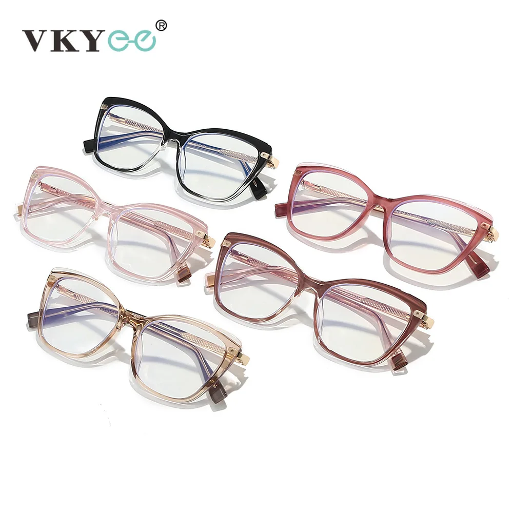 فيكي تصميم فراشة شخصي جديد بسيط للنساء للقراءة نظارات مضادة للضوء الأزرق وصفة طبية قابلة للتخصيص 82007