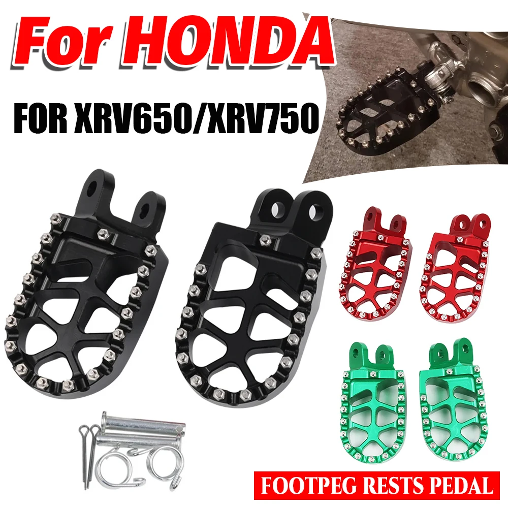 For HONDA AFRICA TWIN XRV 750 650 RD07 XRV750 XRV650 Motorcycle Accessories Footrests Footpeg Foot Pegs Pedals Plate Foot Rests