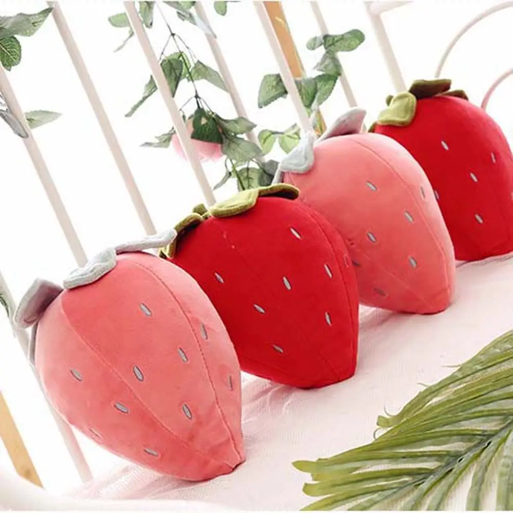 Brinquedo macio almofada de pelúcia travesseiro decoração para casa plantas de pelúcia boneca morango pelúcia frutas brinquedos de pelúcia brinquedos de pelúcia