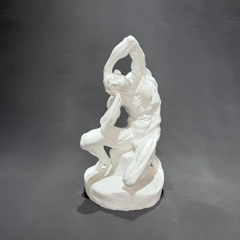 創造的な白い男性筋肉質石膏彫刻芸術的なフィギュア装飾モダンな抽象ヌードフィギュア工芸品リビングルームの装飾用