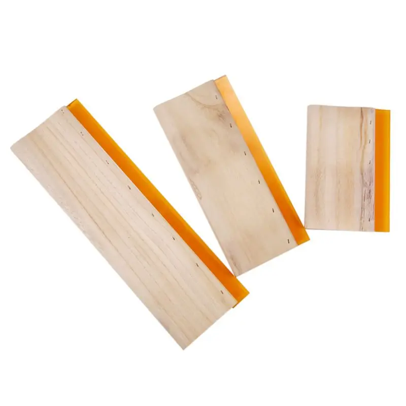 A96K-6 Pcs Silk Screen Printing Squeegee Ink Scaper Scratch Board Tools 16Cm 24Cm 33Cm