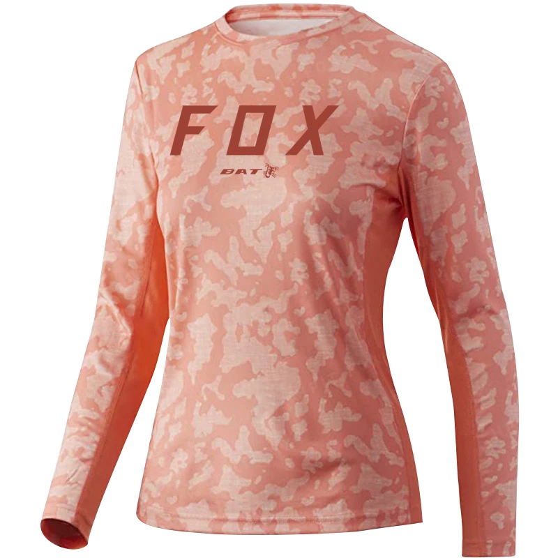 Women\'s Jersey BAT FOX Downhill Jersey Long Sleeve Mountain Bike Shirt Quick Dry Camiseta Motocross Jersey MTB Clothing