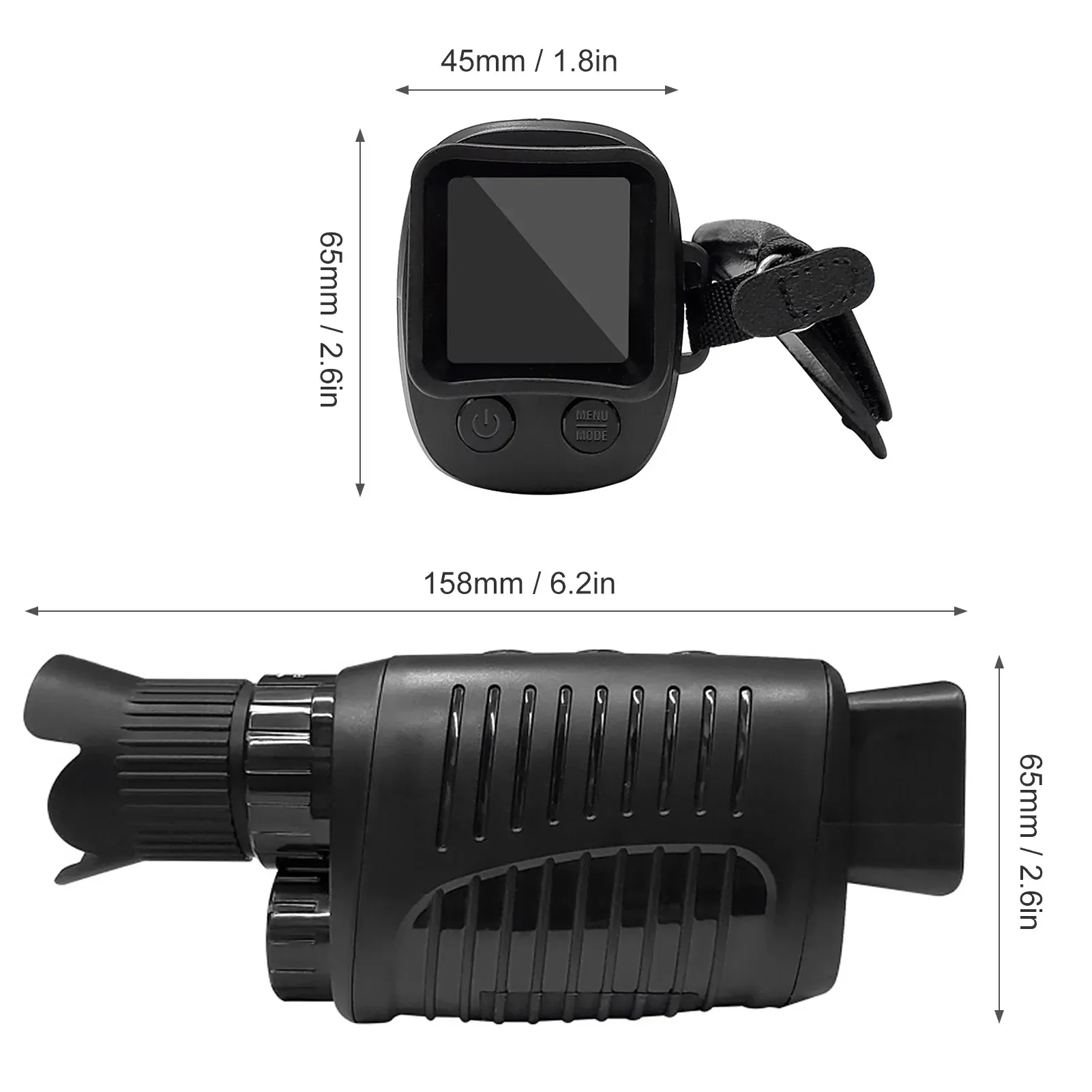 Imagem -04 - Dispositivo de Visão Noturna Monocular 1080p hd Zoom Digital Infravermelho 5x Telescópio Caça ao ar Livre Todo o Dia Uso 100 Escuridão 300m r7