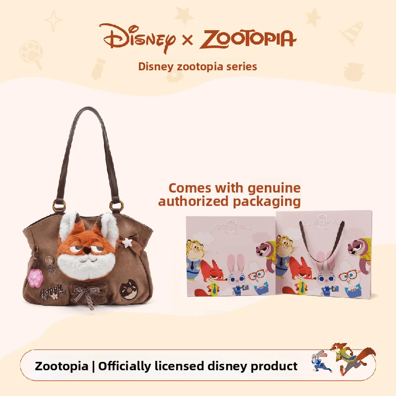 

Disney Zootopia Judy Nick Vintage Crossbody Tote Bag Large Capacity Shoulder Bag