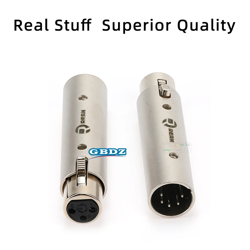 3 Pin XLR Male to 5 Pin XLR Female Audio Adapter for Microphone DMX Stage Turnaround XLR 3 M to XLR 5 F Connector