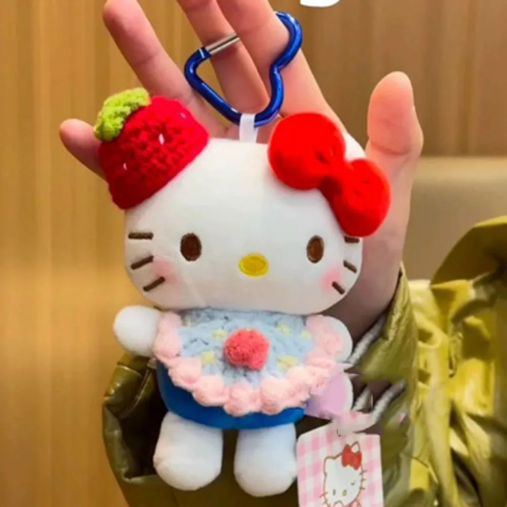 

12 см аниме фигурки Sanrio Hellokitty мягкие куклы плюшевые брелки подвеска на рюкзак подарки