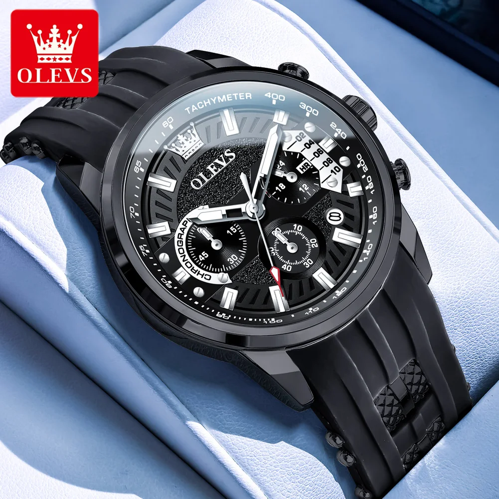 OLEVS 3690 Men Watch Elegant Luxury Sport Quartz Watch Scale Waterproof Luminous Automatic Date Ladies Moon Watch Gifts Original