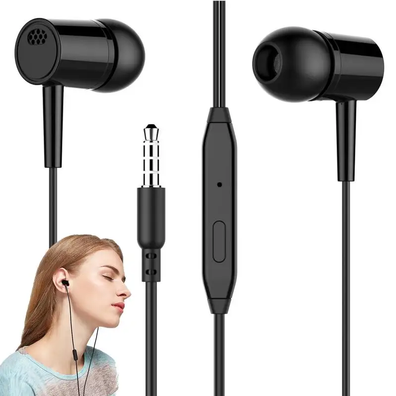 3.5mm Wired Earphone Sport Bass Stereo In-ear Headset Headphones with Mic Handsfree Call Phone Headset for smartphones