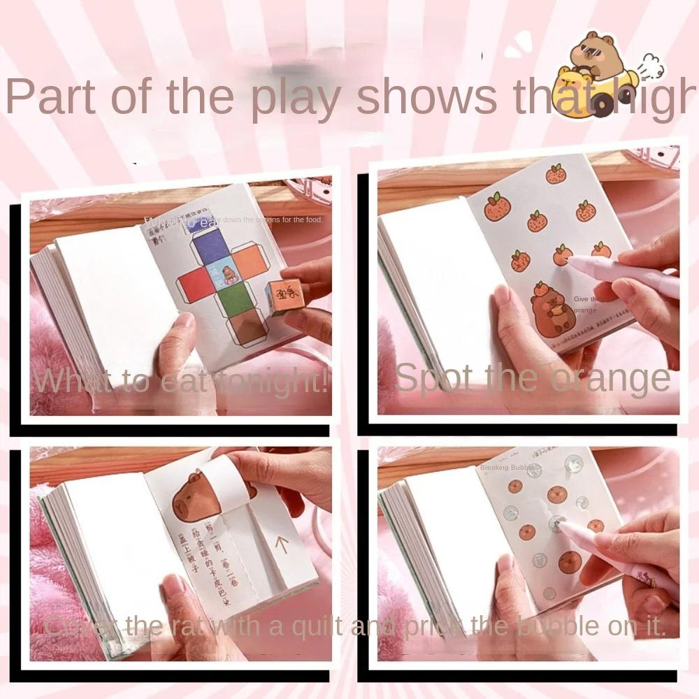 Portable Kapibara 3D Play Bad Book Decompression Book Puzzle Hand Account Book Pocket Notebook Handmade DIY Stress Relieving