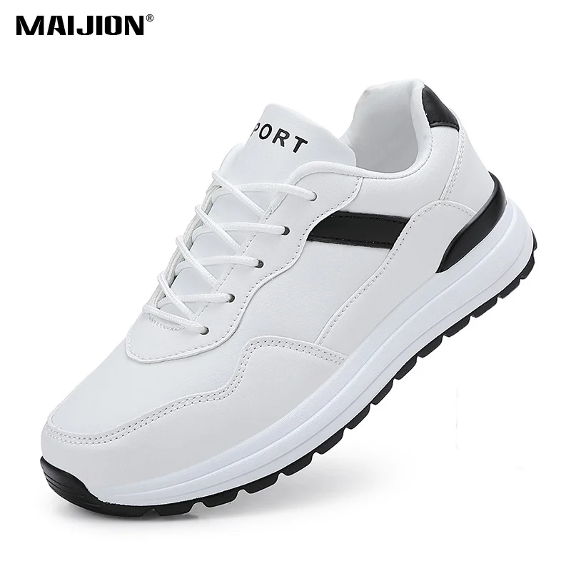 Women Leather White Sneakers Breathable Lightweight Casual Board Shoes Fashion Versatile Daily Sports Shoes for Walking Jogging