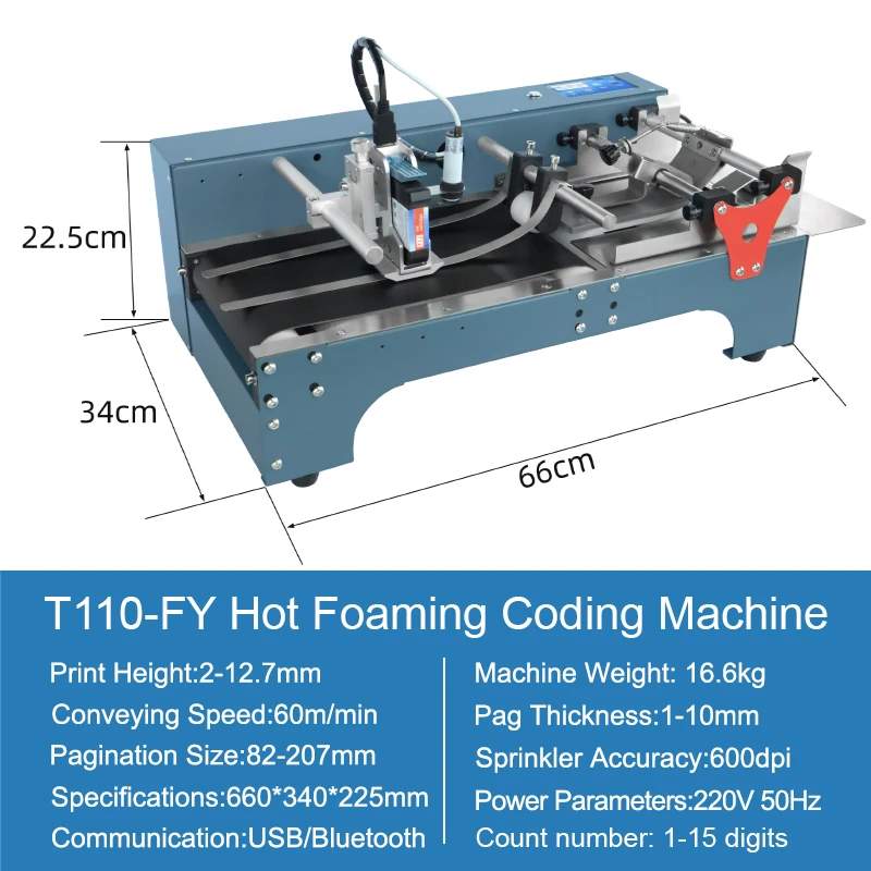 HUMJIHIRO Automatic Online Pagination Printer All-in-one Thermal Inkjet Printer Plastic Bag Carton Box Label Paging Machine