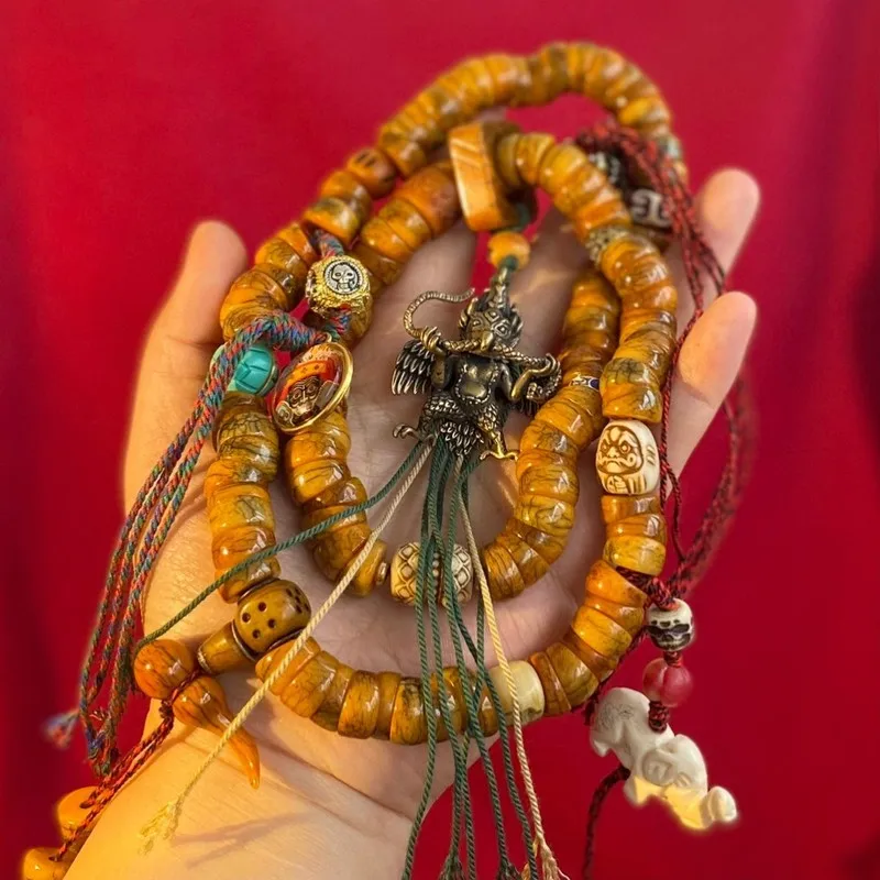 - yak bone prayer set with 108 beads, Tibetan style