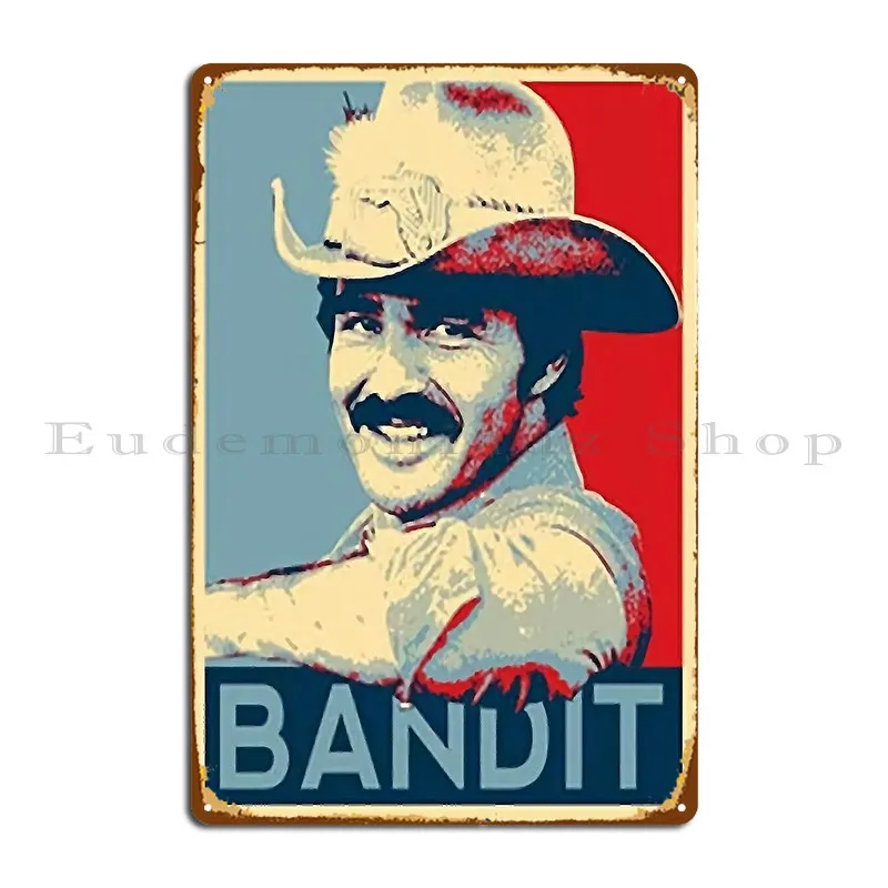 Bandit Vintage Distressed Shirt Metal Sign Garage Rusty Pub Customize Decoration Tin Sign Poster