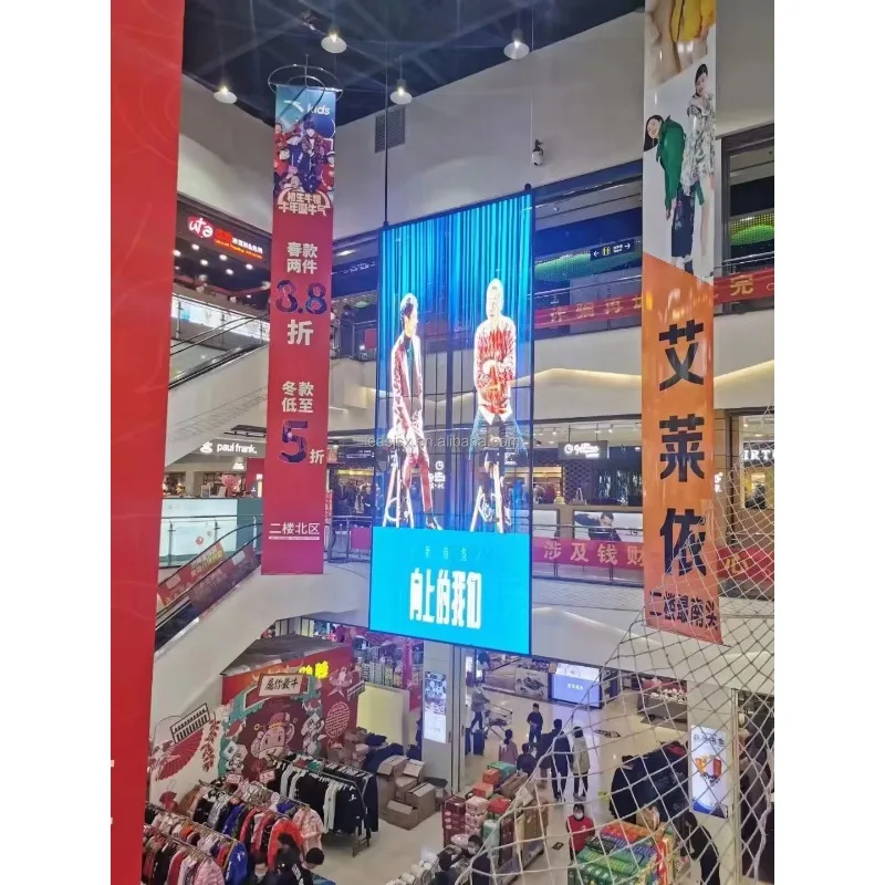 Transparent LED Video Wall for Shop Glass Window | P3.9-7.8 Pixel Pitch, 2200cd Outdoor Visible, High Transparency Display view 6