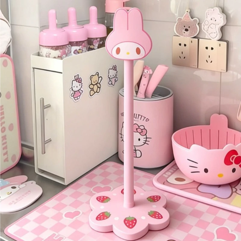 Sanrio New My Melody Kitchen Paper Towel Holder Storage Vertical Good Looks Fashion Trend Atmosphere Girly Heart Sweetness Cute view 6