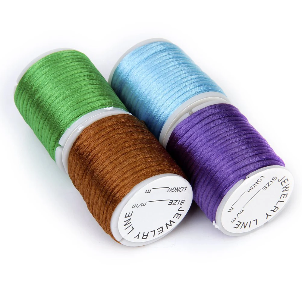 

10 Pcs Jewelry Making String Thick Nylon Beading Cords 13 Feet Long for Jewelry Making Crafts Mixed Color DIY Supplies