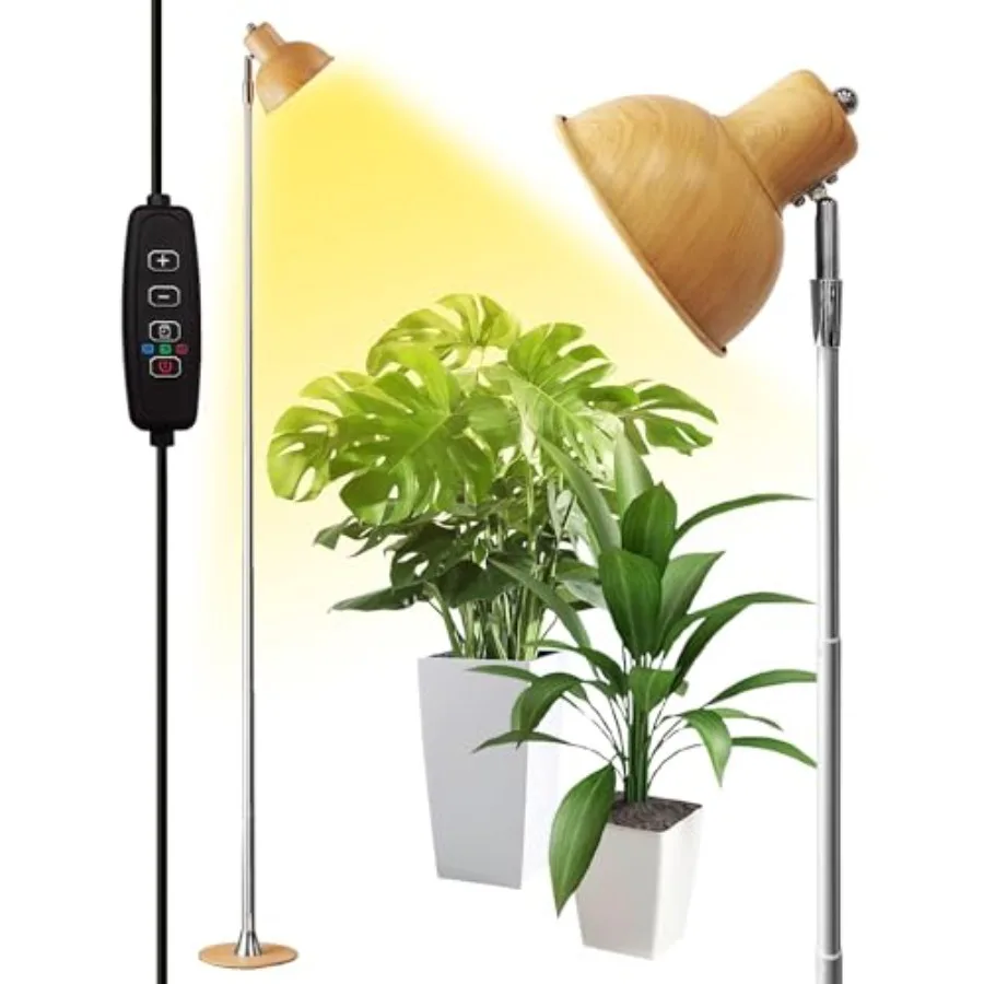 

Plant Grow Light for Indoor Plant Aluminum LED Grow Light Elevating Plant Lamp Height Adjustable Automatic Timer with 8/12/18Ho