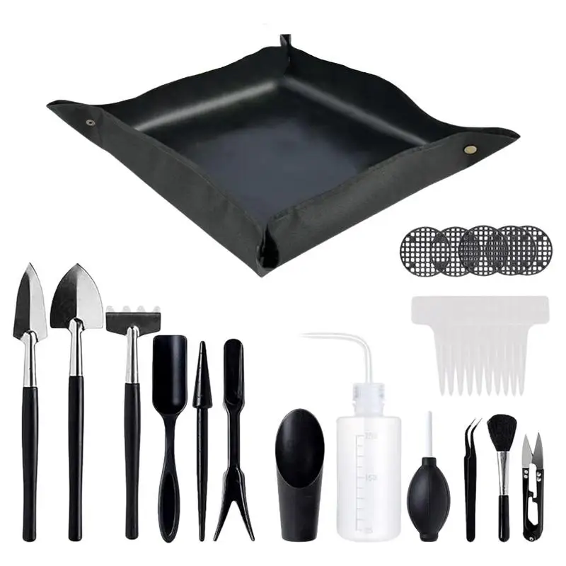 1set Plant Transplanting Tools Succulent Plant Care Kit With Repotting Mat For Cactus Houseplant Indoor Home Balcony Beginners